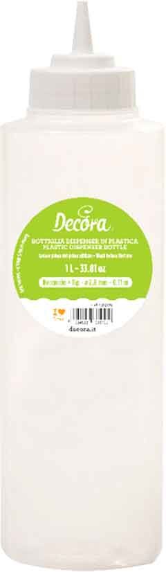 decora dispenser dosatore in plastica 1000ml con beccuccio fine Ø2,8mm