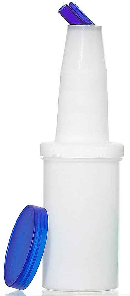 papolab speed bottle bottiglia dosatore bianco con beccuccio blu 1 litro