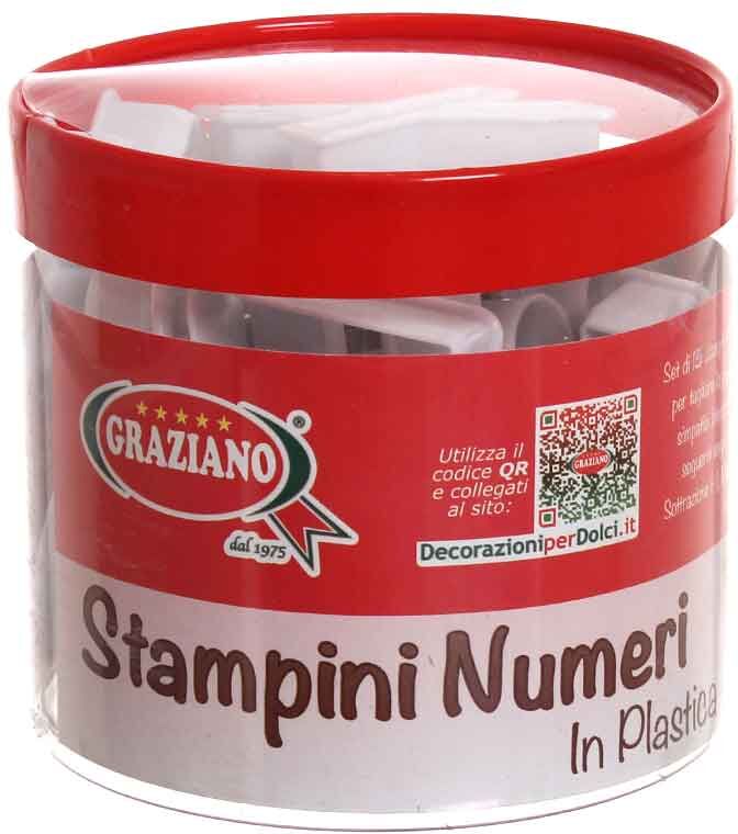 graziano set 15 cutters tagliapasta in plastica numeri e segni aritmetici h 5,5 cm