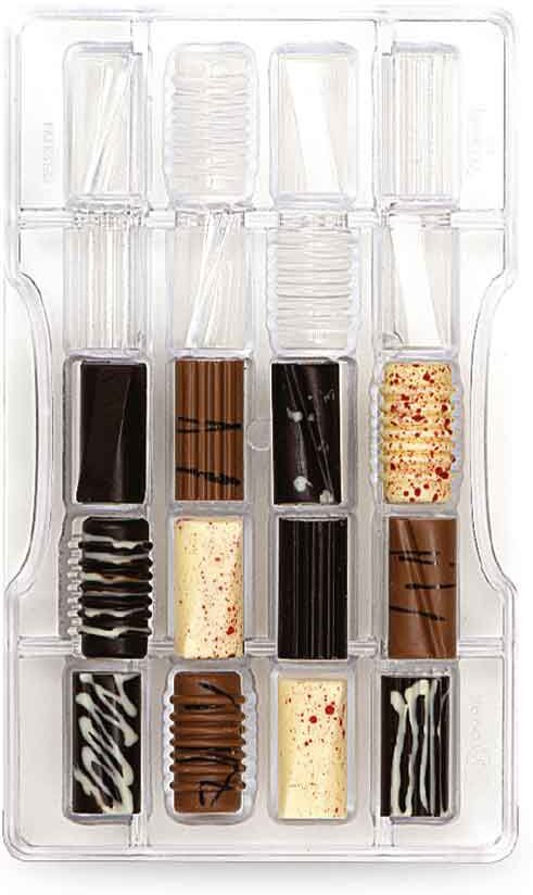 Stampo 20 Cioccolatini Assortiti In Policarbonato 3,3 X 1,6 Cm Decora