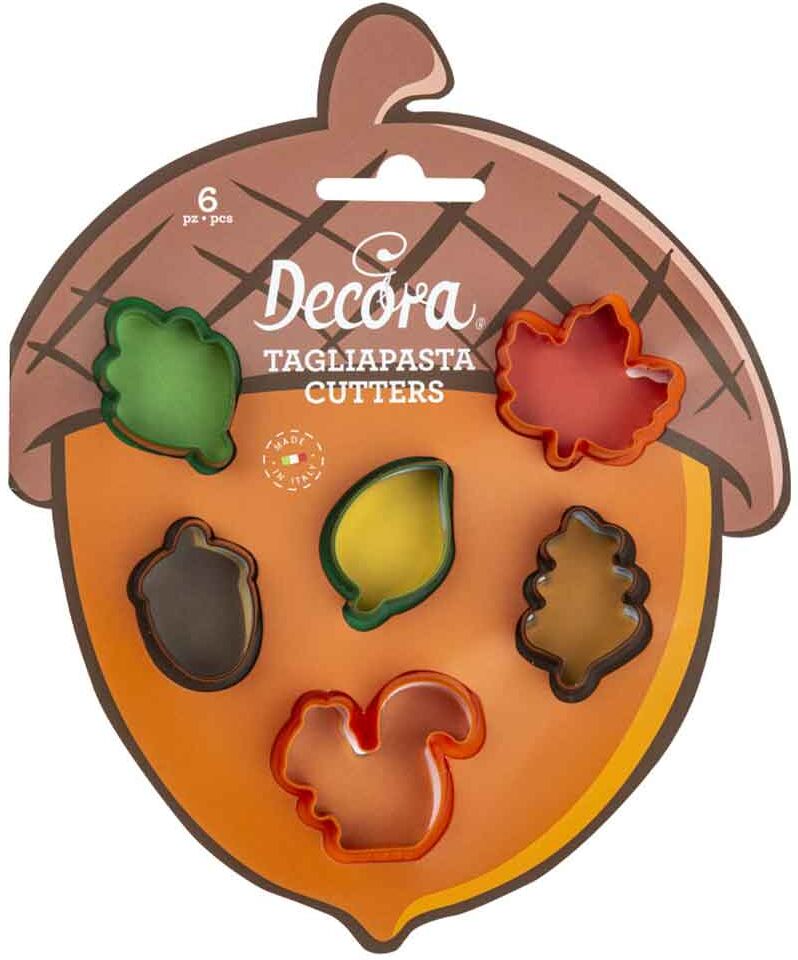 Decora Set 6 Mini Cutters Tagliapasta In Plastica Con Soggetti Del Bosco