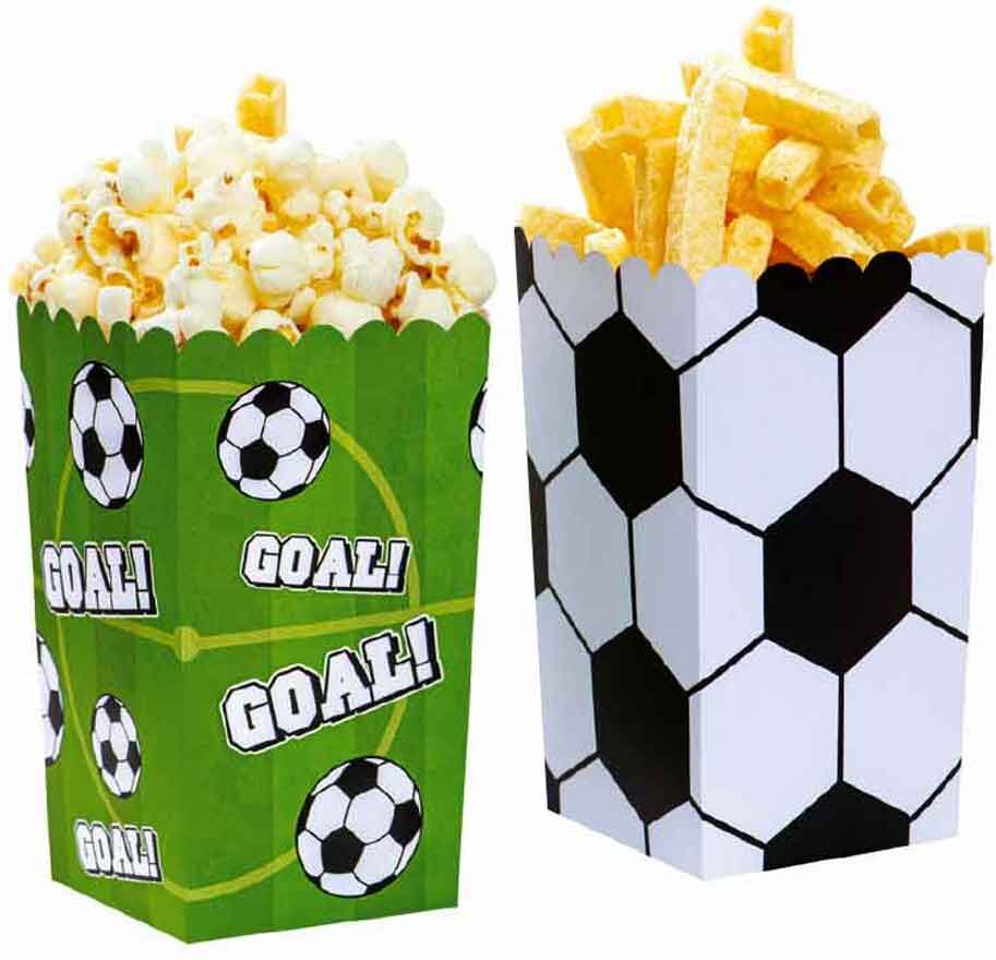 Decora 6 Party Box In Cartoncino Goal Compostabili 7 X 7 X 14 H Cm