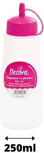 Decora Dispenser Dosatore In Plastica Con Beccuccio Fine E Scala Graduata 250 Ml