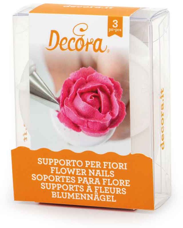 Decora Set 3 Supporti Per Fiori In Plastica Per Realizzare Fiori Con Sac A Poche