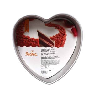 Decora Stampo Forma A Cuore In Alluminio Anodizzato 20 X H 7,5 Cm