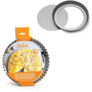 Decora Stampo Tondo Per Crostata Fondo Mobile Antiaderente Ø20 X 3,5h Cm