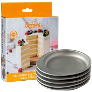 Decora Set 5 Stampi Rotondi Per Torte A Strati Ø15x2h Cm