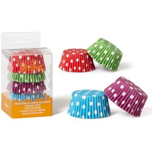 Decora 75 Pirottini In Carta Pois Colori Vari Per Cottura Muffin Ø5 X H 3,2 Cm