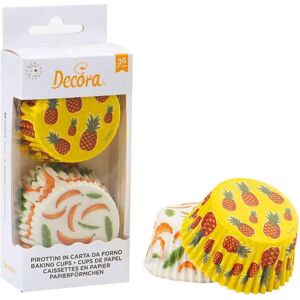 Decora 36 Pirottini In Carta Tropical Per Cottura Muffin Ø5 X H 3,2 Cm