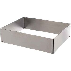 Graziano Anello Per Torte Coppapasta Rettangolare Regolabile Acciaio Inox Da 24 A 45 Cm H 6 Cm