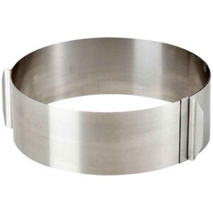 Graziano Anello Per Torte Regolabile In Acciaio Inox Da 16 A 30 Cm H 8,5 Cm