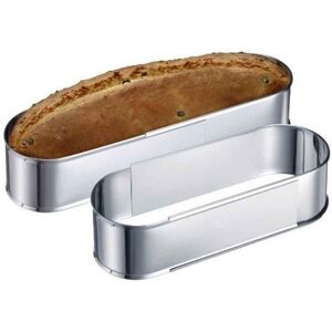 Graziano Anello Per Torte Regolabile Ovale In Acciaio Inox Da 27 A 40 Cm H 8,5 Cm