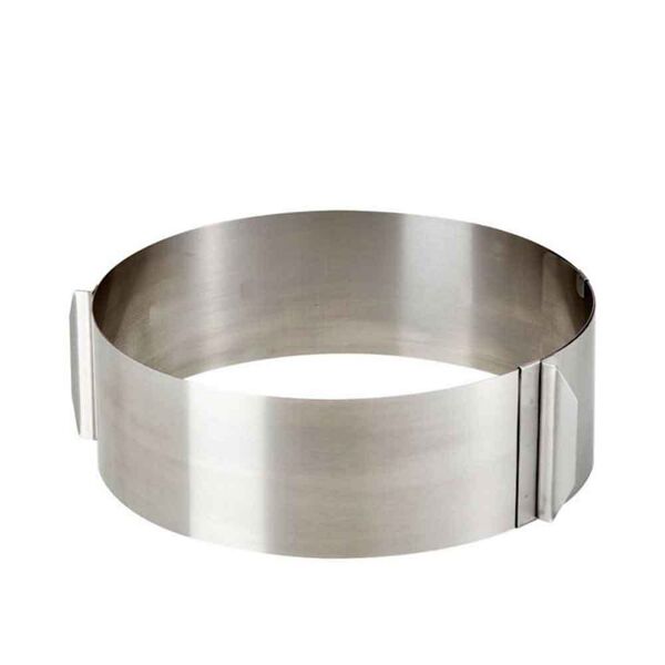 graziano anello per torte regolabile in acciaio inox da 16 a 30 cm h 8,5 cm