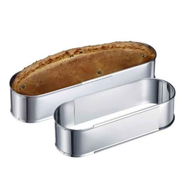 graziano anello per torte regolabile ovale in acciaio inox da 27 a 40 cm h 8,5 cm