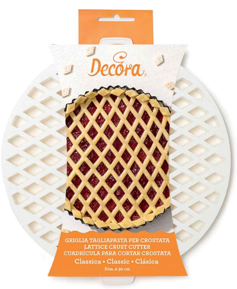 Decora Griglia Tagliapasta A Losanghe Per Crostata In Plastica Tonda Ø30cm