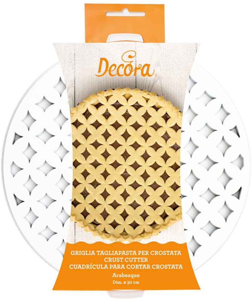 Decora Griglia Tagliapasta Arabesque Per Crostata In Plastica Tonda Ø30cm