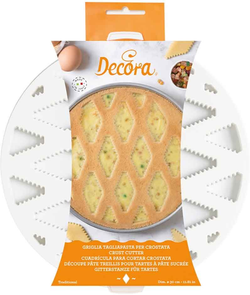 Decora Griglia Tagliapasta Per Crostata E Pastiera In Plastica Tonda Ø30cm