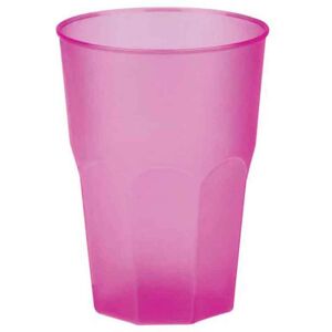 Goldplast 20 Bicchieri Per Cocktail Riutilizzabili Satinati Fucsia 420cc