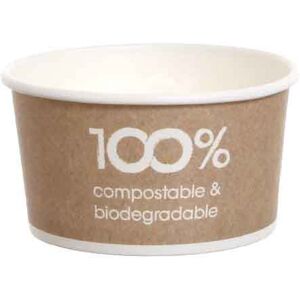 Poloplast 57 Coppette Gelato In Carta Compostabili Havana 90ml