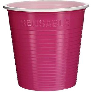 30 Bicchieri Lavabili E Riutilizzabili In Plastica Dopla 230cc Fucsia