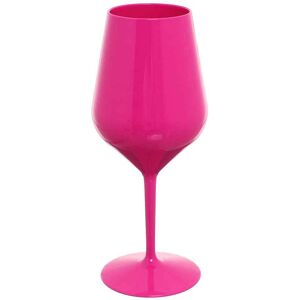 Goldplast Set 6 Bicchieri Calici Da Vino E Cocktail Fucsia Infrangibili Lavabili 470cc