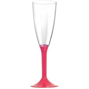 goldplast 20 calici flute riutilizzabili in plastica rosa corallo 120ml