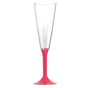 goldplast 20 calici flute riutilizzabili in plastica rosa corallo 160ml