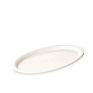 poloplast mini vassoio ovale in plastica bianca per servizio 23x17 cm