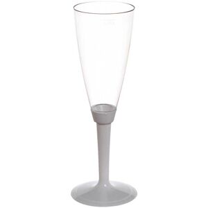 poloplast 20 flutes calici di plastica monouso con gambo alto bianco