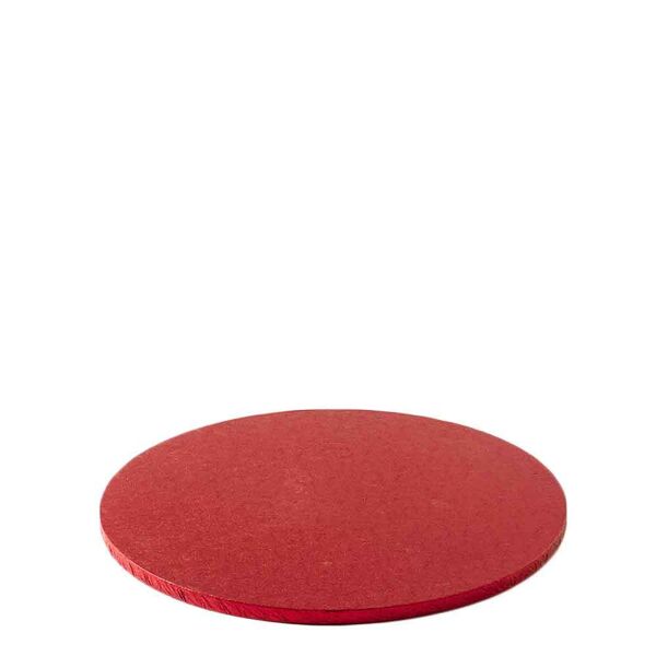 decora cakeboard vassoio sottotorta rotondo rivestito rosso Ø25 h 1,2 cm