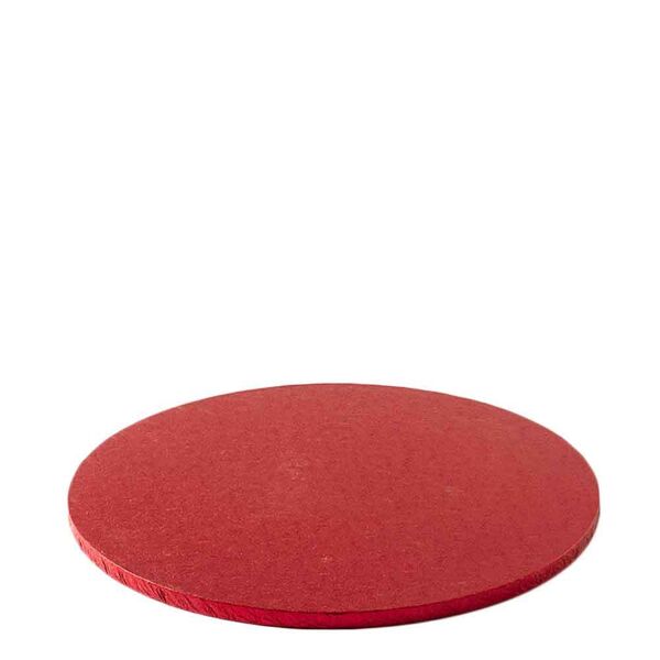 decora cakeboard vassoio sottotorta rotondo rivestito rosso Ø30 h 1,2 cm