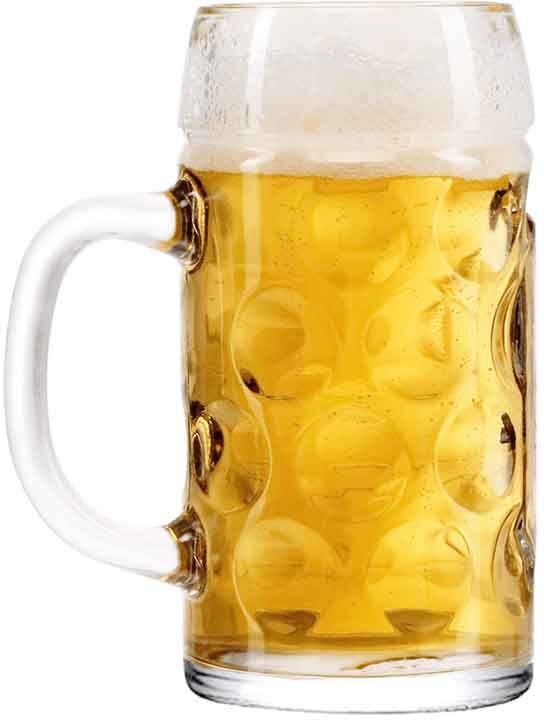 goldplast set 6 boccali da birra in plastica policarbonato trasparente 520 ml