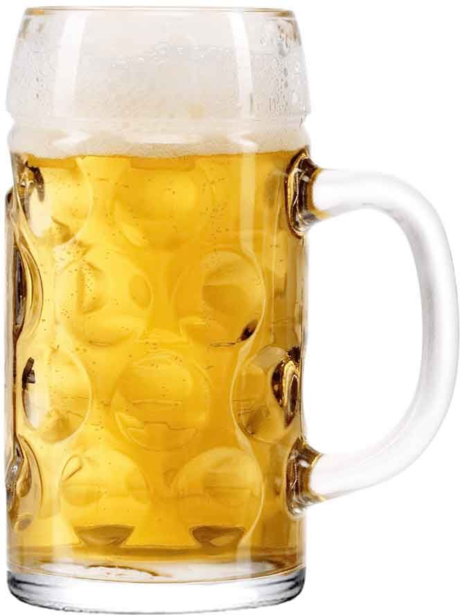 goldplast set 6 boccali birra in plastica policarbonato trasparente grandi 1320 ml