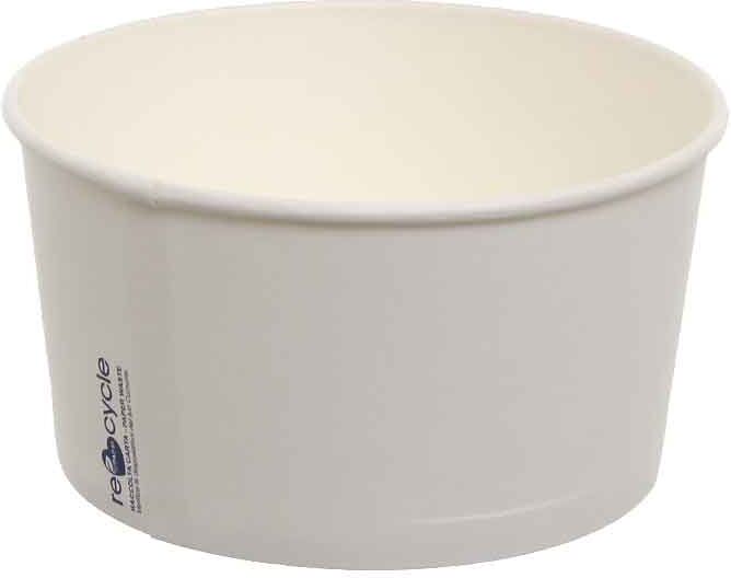 poloplast 50 ciotole di carta poke bowl rotonde bianche Ø15 x h 8 cm