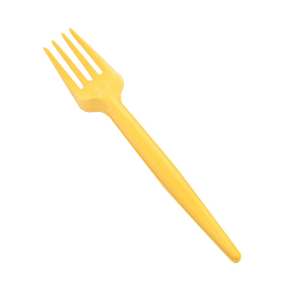 usobio 20 forchette in mater-bi® compostabili gialle 16 cm