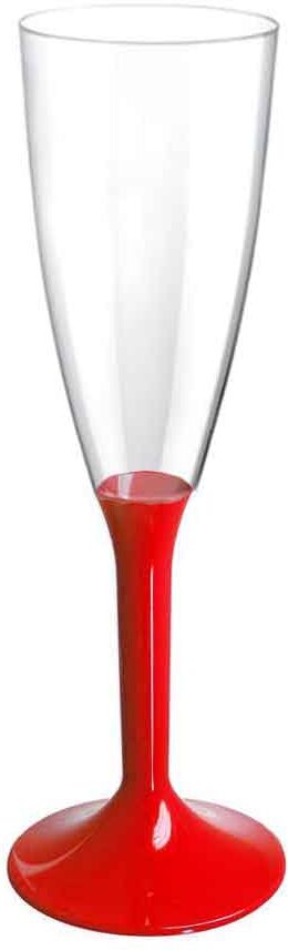 Goldplast 20 Calici Flute Riutilizzabili In Plastica Rossi 120ml