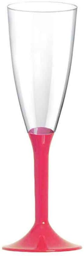 Goldplast 20 Calici Flute Riutilizzabili In Plastica Rosa Corallo 120ml