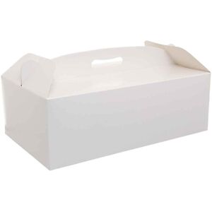 Decora Scatola Rettangolare Per Torta Con Manico Bianca 46 X 36 X H 12 Cm