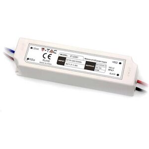 V-Tac Vt-22065 Alimentatore Slim Led 60w 12v 5a Waterproof Ip67 In Plastica Cavi A Saldare  - Sku 3252