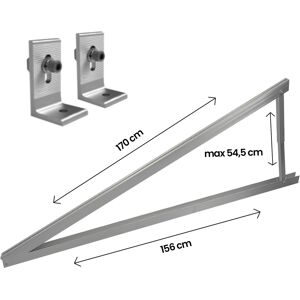 V-Tac Supporto Triangolare Con Angolo Regolabile 10°-15° Per Installazione Su Tetto Pannelli Solari Fotovoltaici 11387