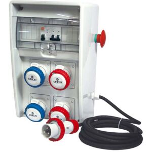 Fanton Quadro Elettrico Da Cantiere Ulisse Asc Ip65 9kw 2 Prese Cee 16a E 2 Prese 380v Inclinate Con Pulsante Emergenza 74232