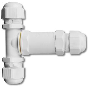 V-Tac Vt-869 Scatola Di Derivazione Con 3 Terminali 8-12 Mm Interni Plastica Bianco Ip68 - Sku 5979