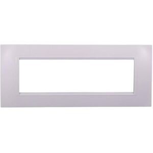 Ettroit Placca Compatibile Bticino Livinglight 7 Moduli Plastica Quadrata Colore Bianco