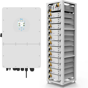 V-Tac Deye Kit Fotovoltaico Alta Tensione Inverter Trifase Ibrido 50kw Ip20 + 12 Batteria Accumulo Lfp 61.44 Kwh 22022