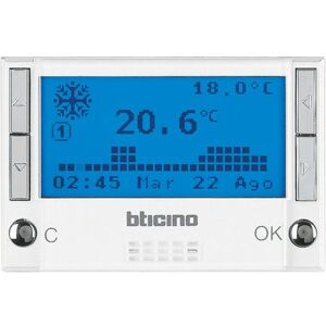 BTicino Axolute - Cronotermostato Giornaliero/settimanale Da Incasso Hd4451 Bianco