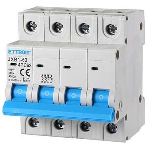 Ettroit Interruttore Magnetotermico Automatico 4p 63a 220v 380v Salvavita 4 Moduli Din  Jxb1-63-4p-63a