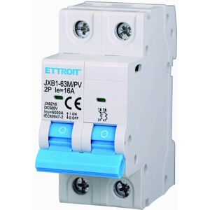 Ettroit Interruttore Magnetotermico Fotovoltaico 2p Dc 500v 16a 6ka Occupa 2 Moduli Din  Jx6216