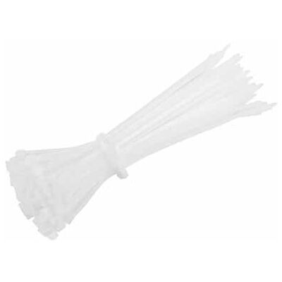 V-Tac Fascette Fissacavo Nylon-66 Per Cablaggi 2.5x100mm Bianco 100pcs - Sku 11159 V-Tac Fascette Fissacavo Nylon-66 Per Cablaggi 2.5x100mm Bianco 100pcs - Sku 11159
