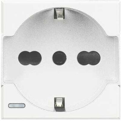 BTicino Hd4140a16 Serie Axolute - Presa Schuko Italiano / Tedesco 2p+t 16a - Bianco BTicino Hd4140a16 Serie Axolute - Presa Schuko Italiano / Tedesco 2p+t 16a - Bianco