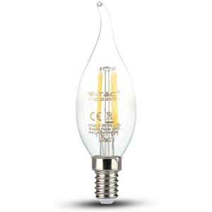 V-Tac Lampadina Led E14 4w Candela A Fiamma Filamento 4000k - 4429